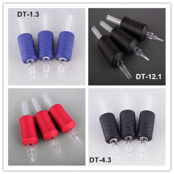 Hot Sale Brand New Silicone Rubber 25mm Tattoo Disposable Grips Tubes de tatouage avec des conseils clairs